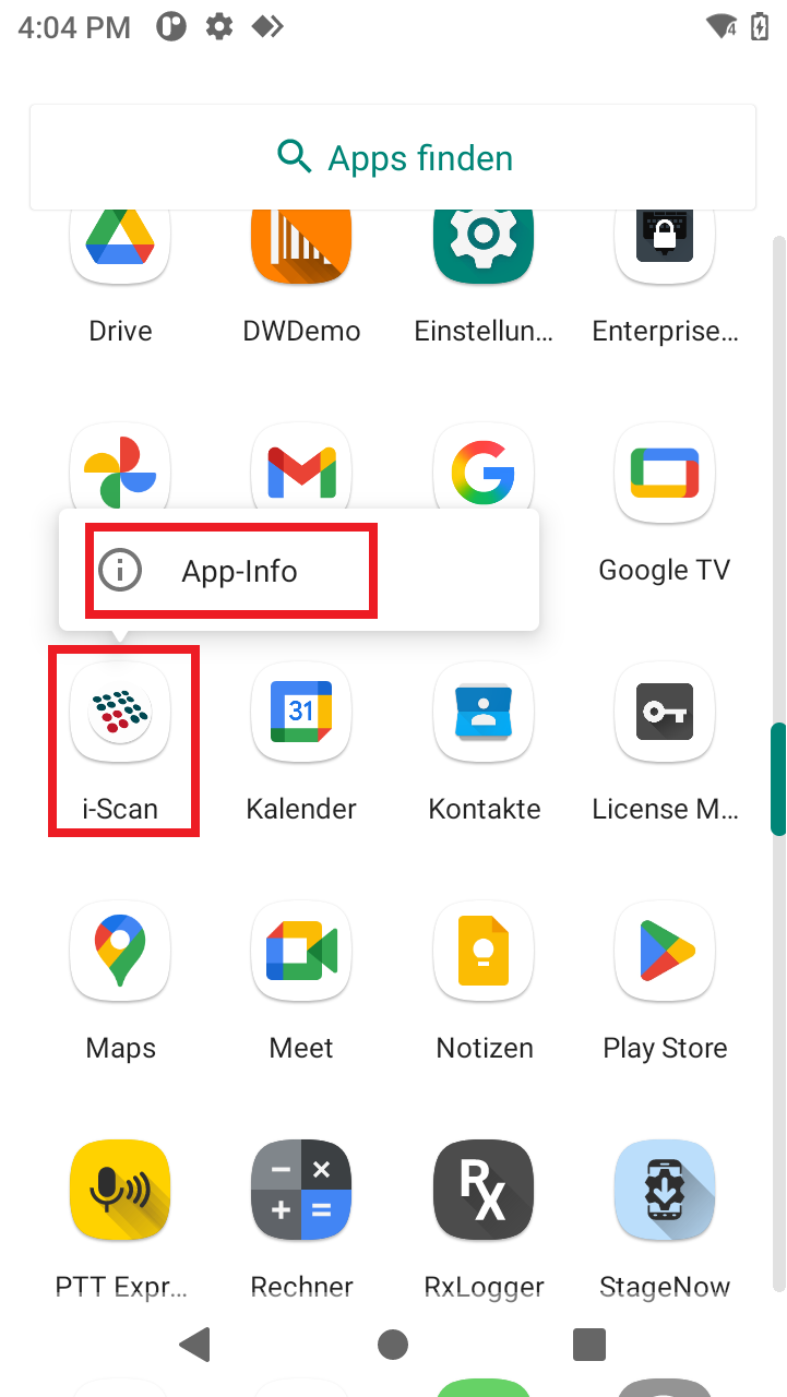 App Auswahl